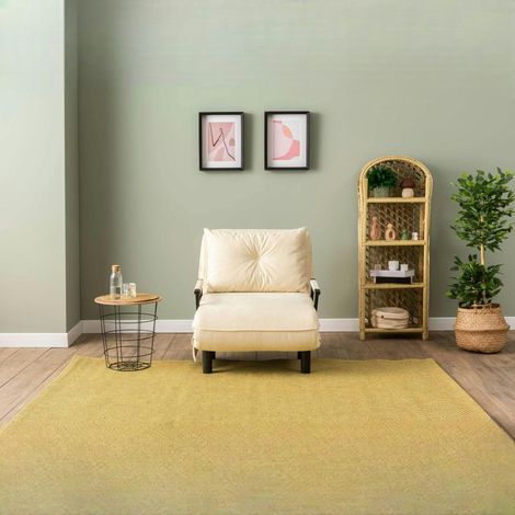 Fauteuil convertible écru inclinaison réglable 175 cm IBARRA (1/5)