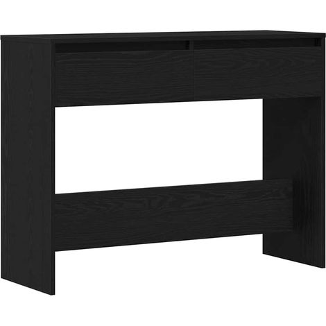 Maison Exclusive - Tavolo consolle con cassetto Rovere Nero 100 x 35 x 76,5 cm