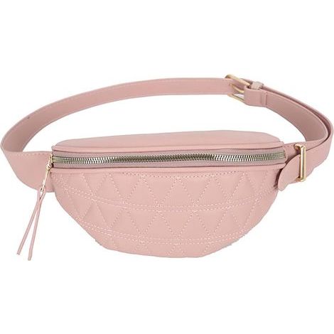 Modische, wasserdichte Gürteltasche aus PU-Leder für Damen (rosa) (1/5)