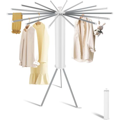 GARRYFIZH Séchoir à linge trépied 16 bras pliable sol balcon maison (1/5)