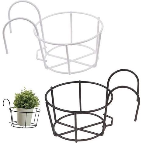 Portavaso sospeso - Supporto per piante - Set da 2 - Materiale di alta qualità - Forma rotonda (1/4)