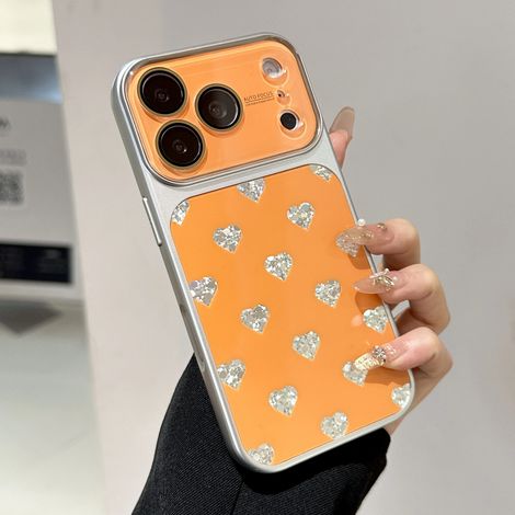 Coque de téléphone brillante en forme de cœur (iPhone 14), protection antichoc avec cadre (1/5)