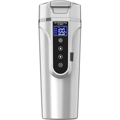 royaluxe -Bouilloire électrique à conservation de la chaleur pour véhicule 12,0 V Voiture 24 V Camion Chauffe-eau pour véhicule domestique Petits appareils électriques Bouilloire à écran LCD (Blanc) (1/5)