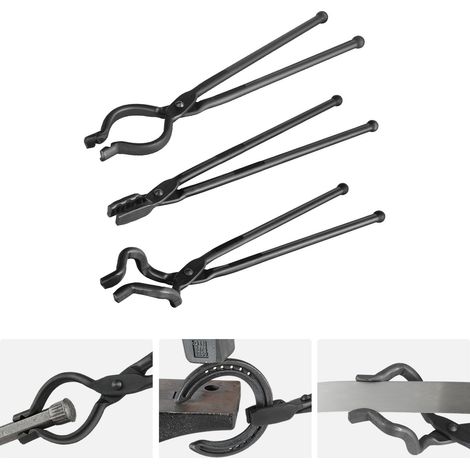 Mophorn Pinze da fabbro, set da 3 pezzi da 18", V-Bit, Wolf Jaw e pinze Z V-Bit, pinze da forgia in acciaio al carbonio con rivetti in acciaio A3 per principianti e professionisti (1/5)
