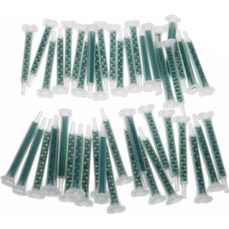 100 buses de mélange époxy pointe en plastique mélangeur tube résine colle deux composants pour AB colle cartouche pistolet