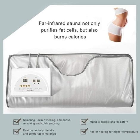Couverture de sauna portative - GÉNÉRIQUE - niyin204 - Fibre de carbone 9,87 μm - 2 zones de chauffage - Intérieur PVC étanche (1/4)