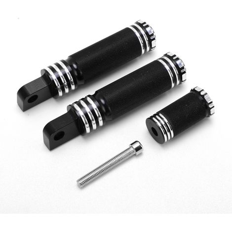 Ersatz-Schalthebel-Fußrasten-Set aus Aluminium für Bad Boy FXSTSB Motorräder (1995–1997), schwarz (1/5)