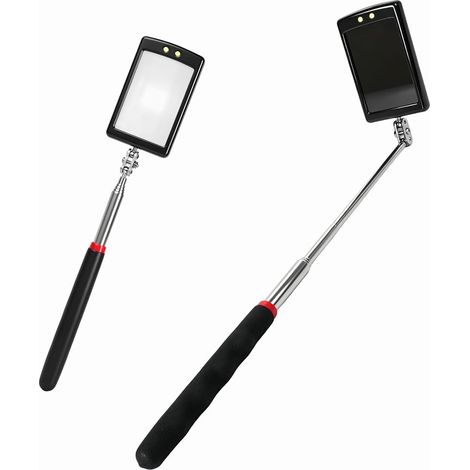 1Pcs Miroir d'Inspection Télescopique à LED Pivotant 360° pour sous Voiture (1/5)