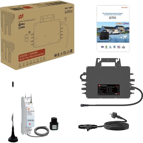 Micro-onduleur solaire, 3000W, conversion d'énergie efficace, design étanche, T-câble-limite, 230V-a, 22-50V-a (1/2)