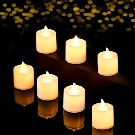 30 Bougies LED, Flamme constante, Sans fumée, Matériau PP, Décoration Maison Mariage Fête (1/5)
