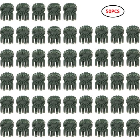 50 attaches de plantes en plastique pour orchidées tomates vignes, clips de jardinage fixateurs de tiges, lot de 50 pièces (1/5)
