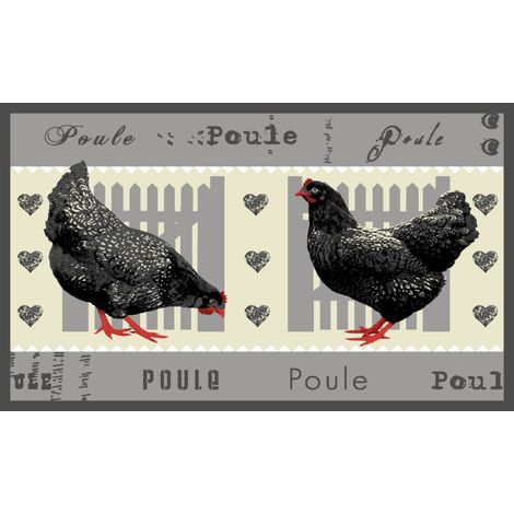 TAPIS VELVET POULE 2 45X75 MERCURY D1346-8