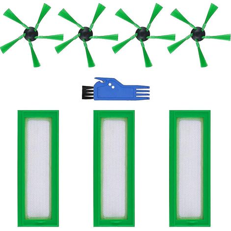 Filter-Seitenbürsten-Set für Vorwerk Kobold VR200 VR300 Staubsauger