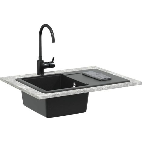 Évier Noir 670 x 460 mm Granite