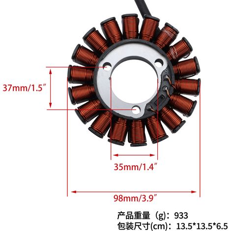 Pièces de bobine de stator pour motos BR250, Z250SL, BX250, NINJA 250SL ABS, 2015-16 (1/4)
