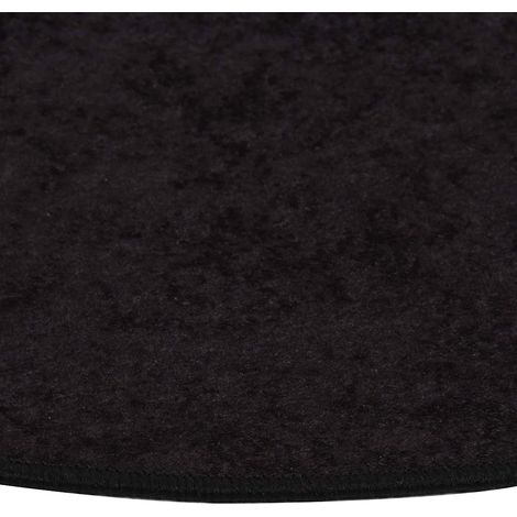 Tapis de salon Style Moderne Tapis de sol - Tapis lavable antidérapant φ120 cm Anthracite BV769854 - BonneVie (1/5)
