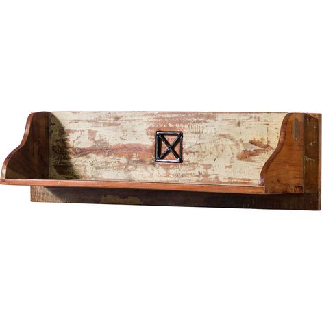 Wandregal Altholz 85x22x24 mehrfarbig lackiert NATURE OF SPIRIT 117