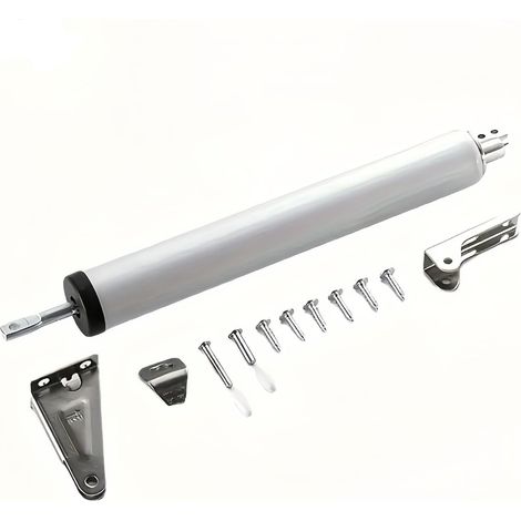 Ferme Porte Hydraulique Argenté – Groom Fermeture Porte Automatique pour Intérieure, Amortisseur Porte Coulissante, Ferme Porte à Ressort avec Réglage de Vitesse (1/5)