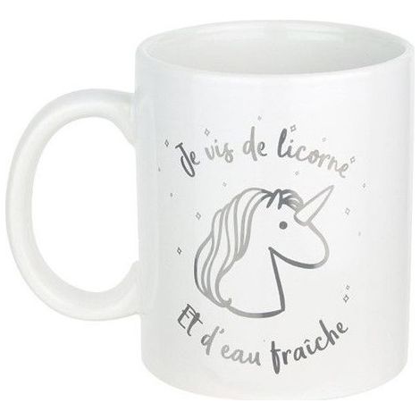 Mug - cmp - Licorne - 350 ml - 10 x 8 cm - Céramique - Couleur Aléatoire