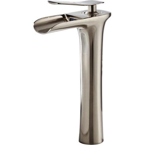 Robinet de salle de bain Mitigeur lavabo en cascade vasque haut nickel bronze (1/5)