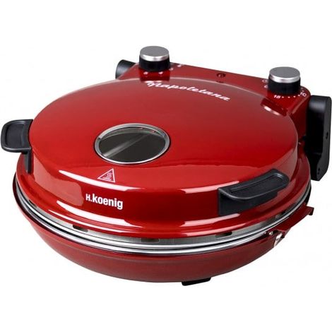 Four à pizza Napoletana 32 cm – Température jusqu’à 400 °C – Plaque en pierre céramique – Minuterie 15 min – Accessoires inclus – Hkoenig (1/10)