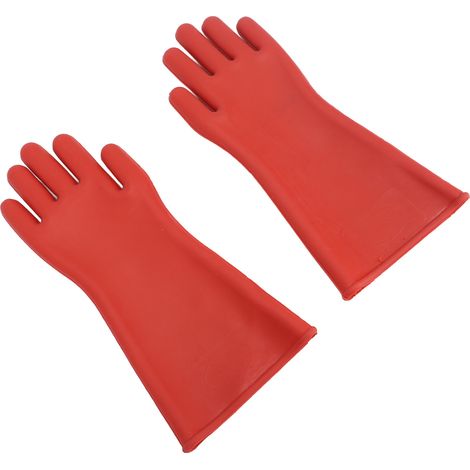 1 paire de gants isolants électriques en caoutchouc classe 00, gants isolants haute tension pour réparation d'électriciens 12 kV (1/5)
