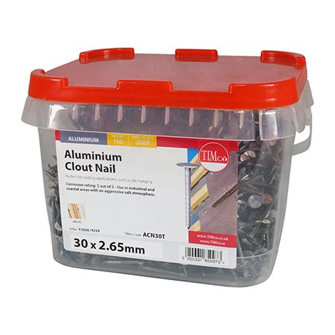 TIMCO Clout Nails Aluminium - 30 x 2.65