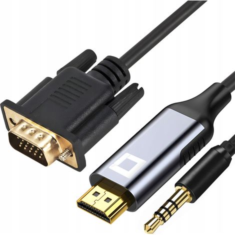 CO2 VGA - HDMI KABELKONVERTER AUDIOADAPTER FULL HD 60HZ 1M