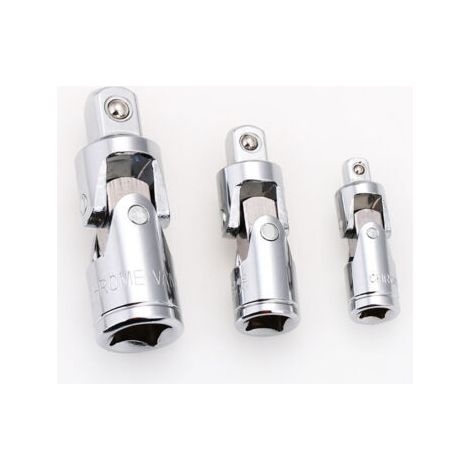 Jeu de 3 douilles universelles à impact en acier CR-V entraînement 1/4 3/8 et 1/2 pour fixations difficiles d'accès robuste et durable