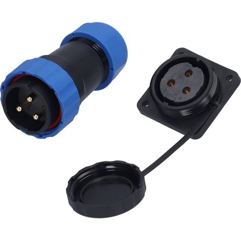Connecteur étanche carré à 4 trous IP68, prise d'alimentation aéronautique 380 V 45 A pour câble/fil SP283 (1/5)