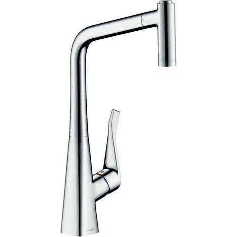 Mitigeur de lavabo 320 METRIS M71 Eco, avec douchette extractible 2 jets chromé (1/5)