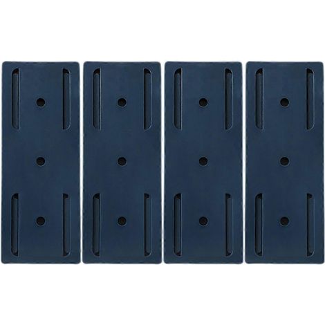 Lot de 4 supports de prises adhésifs sans perçage, fixations de prises enfichables pour la maison et le bureau-10x4cm-Blue (1/4)