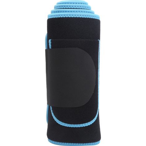 Ceinture Lombaire Élastique pour Fitness et Musculation, Bande de Soutien Abdominal Ajustable 124x23cm Noir et Bleu (1/5)