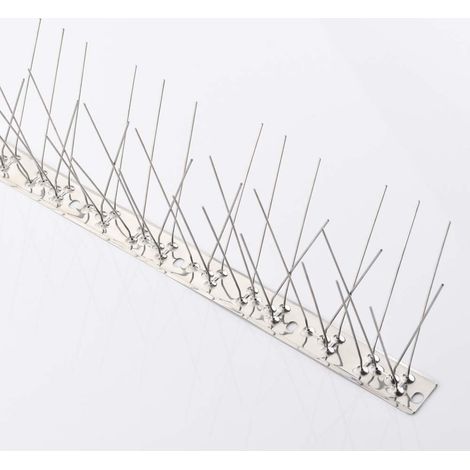 lot de 10pcs 3.3 Mètres Pointes Anti-Oiseaux en Acier Inoxydable- Pics Anti-Pigeons,Moineaux,Corneilles (1/4)