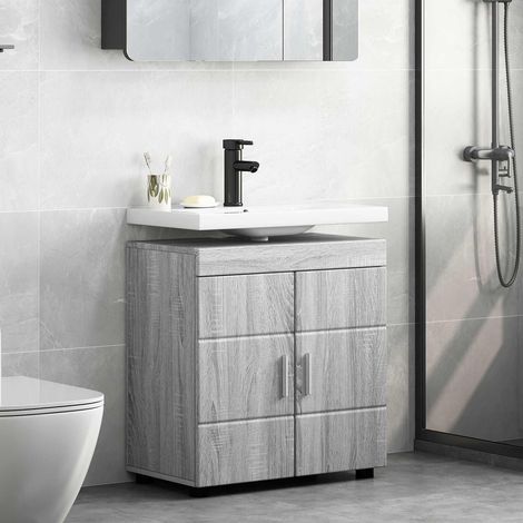 Armario para lavabo de baño TULUM Gris  60 x 34 x 63 cm