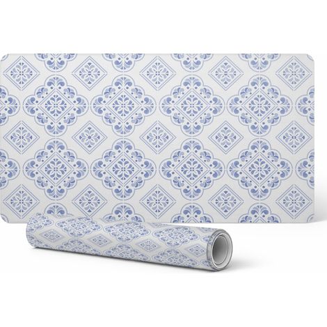 Alfombrilla decorativa para port谩til con estampado geom茅trico retro, 100x50 cm.