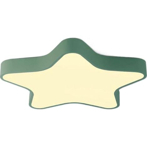 42cm LED ceiling light with green star design, dimmable for children's room (1/5)