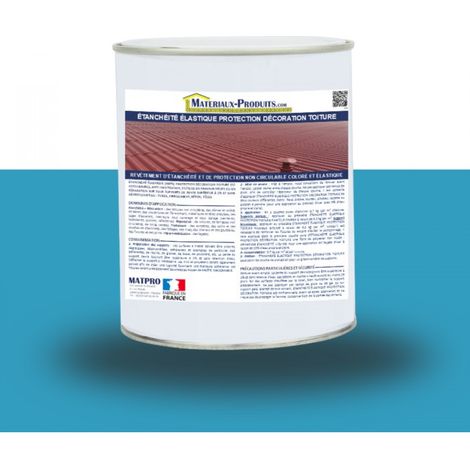 Etanchéité Elastique Protection Décoration Toiture - 1 Kg Bleu Grec - MATPRO (1/5)