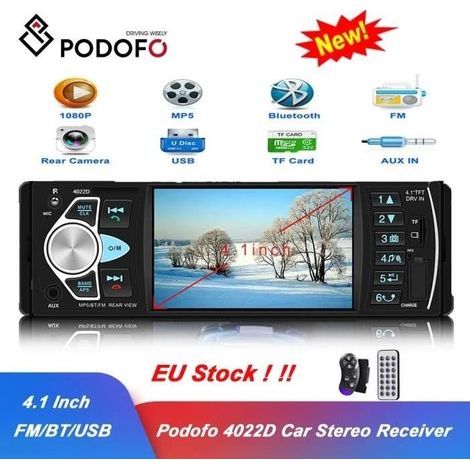Bluetooth-Autoradio mit Fahrzeugortung – MP3-Player – Sprachassistent – Farbige Beleuchtung (1/4)