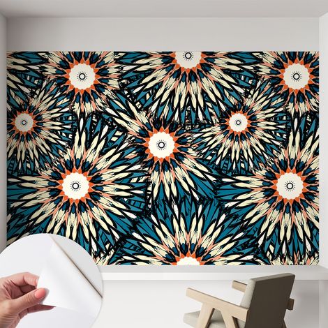Fotomurale adesivo - parete decorativa - decorazione casa - stile moderno parete - Energia floreale 152x104 cm (1/5)