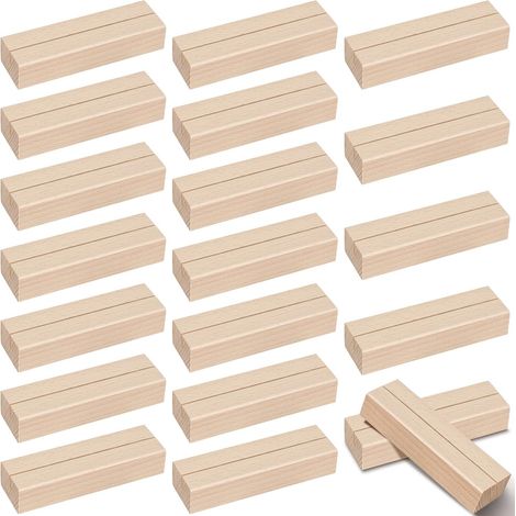 Juego de 20 tarjeteros de madera multifuncionales para menús, fotos, números de mesa y bodas.