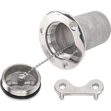 Goulot de remplissage de pont de réservoir de bateau de 50 mm (2 pouces), en acier inoxydable 316 poli, pour yachts et vedettes rapides