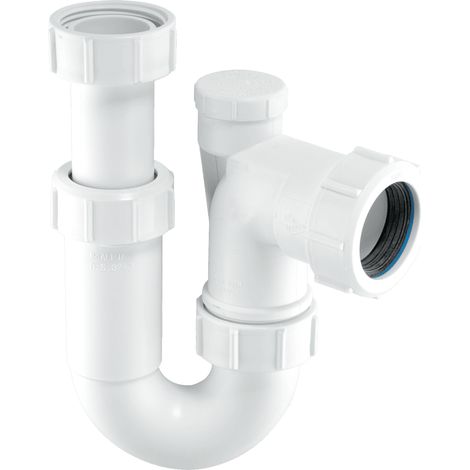 McAlpine ASC10V 75mm Water Seal Adjustable Inlet Tubular Swivel Anti-Syphon (Silentrap) 'P' Trap with Universal Outlet (1/2)