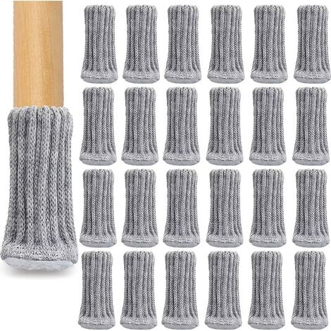 Lot de 24 chaussettes de protection pour chaises, chaussettes pour pieds de chaise, chaussettes pour meubles, protections pour pieds de chaise, protections pour chaises (1/4)