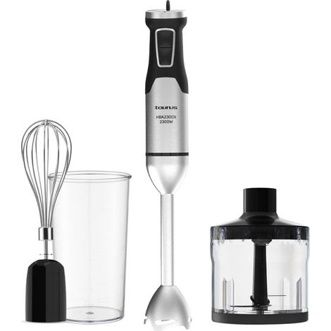 Frullatore ad immersione - TAURUS - HBA2300X - 2300 W - 4 lame in acciaio inox - Velocità variabile + Turbo