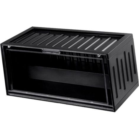 Aufbewahrungsbox für Figuren, staubdicht, schwarze, transparente Vitrine. (1/5)
