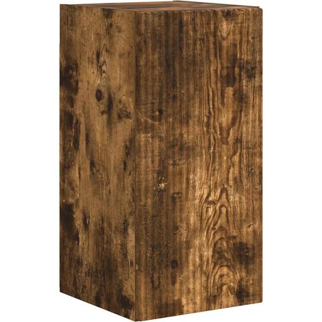 Mobile TV da parete moderno minimalista portaoggetti 30 x 31 x 60 cm in legno ingegnerizzato rovere fumo 020054959