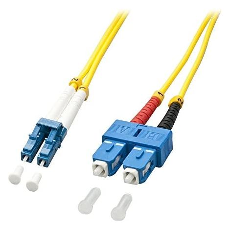 Lindy 47452 Lichtwellenleiter 3 m LC OS2 Kabel OS2 Gelb