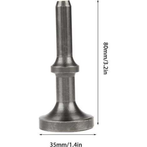 Burin plat pneumatique, outil d'extension de perceuse à air (80 mm) une pièce (1/4)