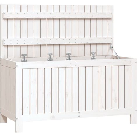 Cofre de almacenaje para muebles de jardín 115 x 49 x 60 cm madera de pino blanco 020013069